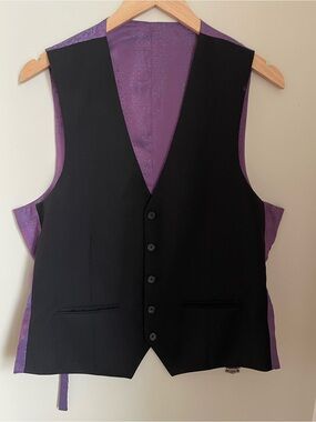 Ted Baker London Endurance Wool Tailored Pinstripe Vest Size 40